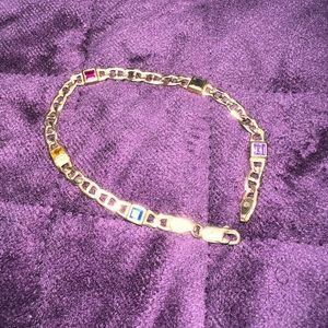 14k gold gemstone bracelet